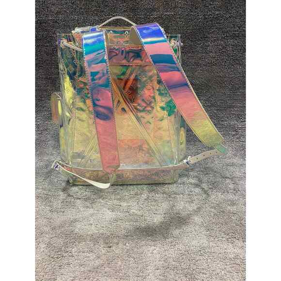 Louis Vuitton Christopher GM Prism Iridescent Monogram PVC Logo Backpack Bag - Picture 9 of 12